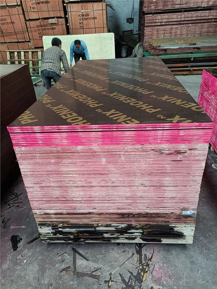 1220x2440mm 18mm Black Film Faced Plywood Marine Construction Formwork
